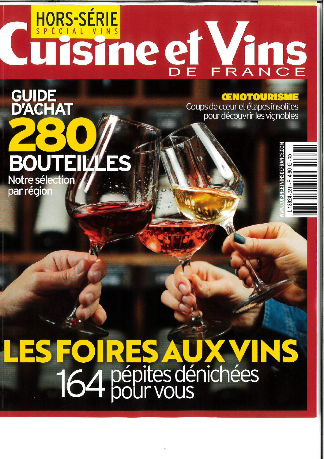 Parution dans le magazine Cuisine et Vins de France Hors-série – vins 2021